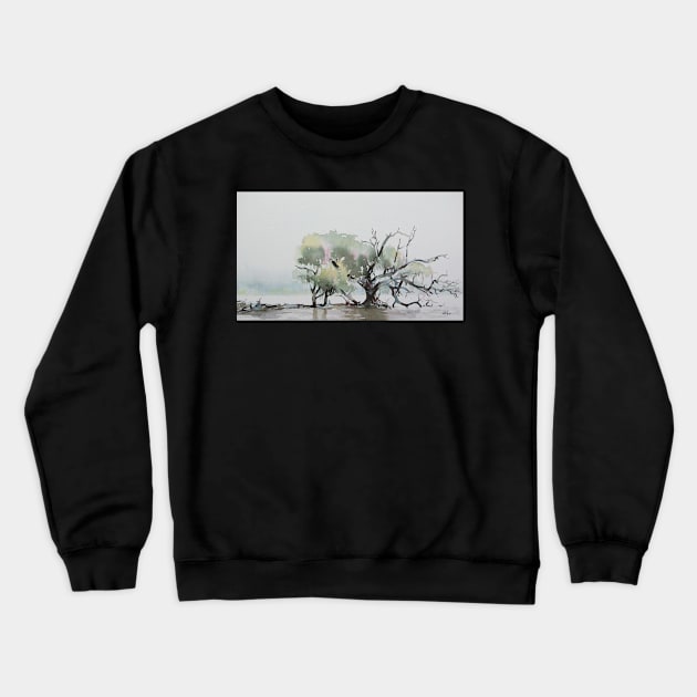 Old Oak Tree Crewneck Sweatshirt by arlyon